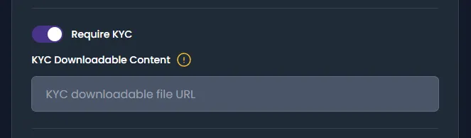 Optional KYC Toggle Requirements for Each Program