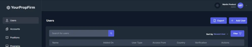 Enhanced Users Overview for Admins