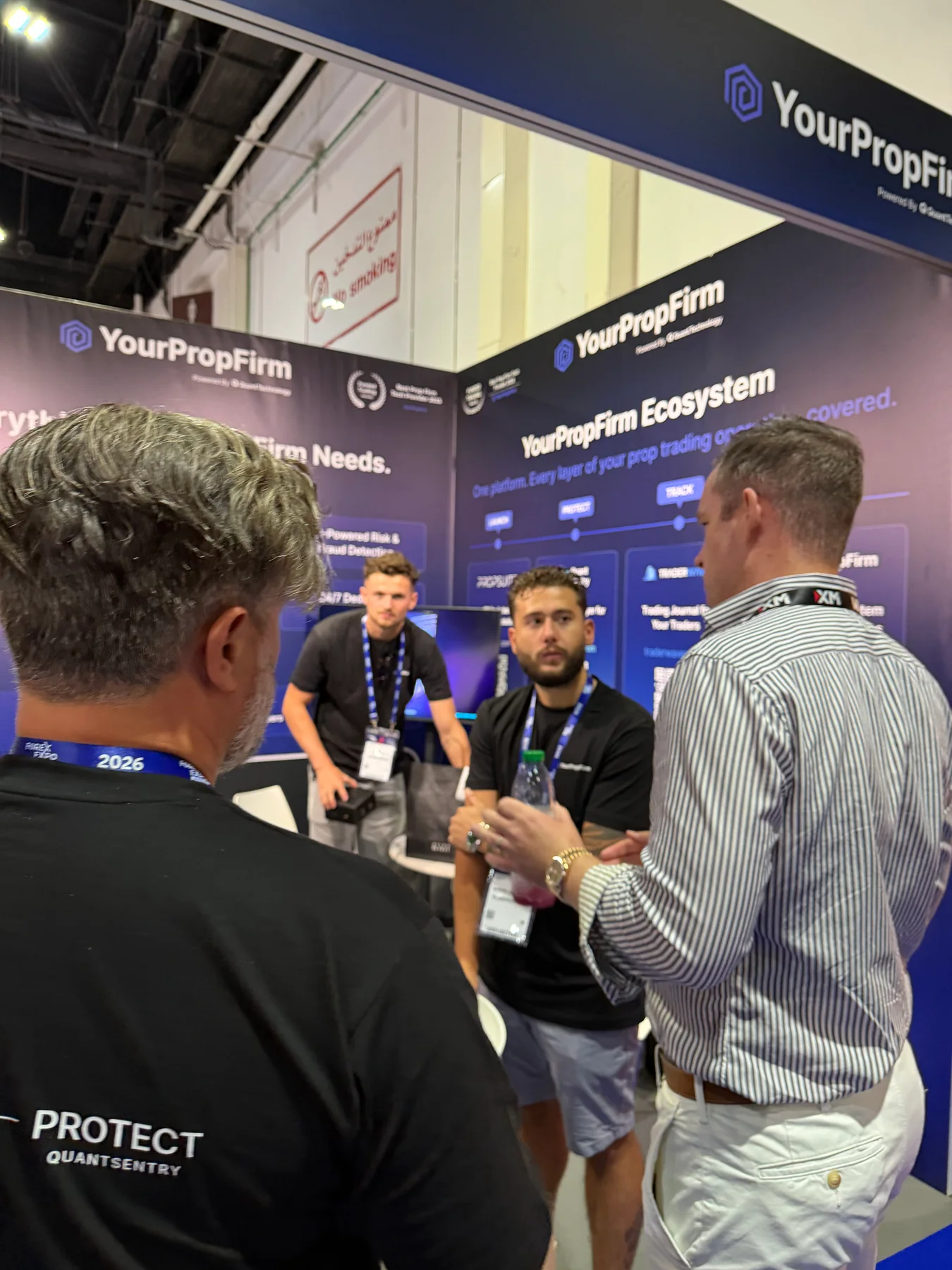 A product conversation at the YourPropFirm stand