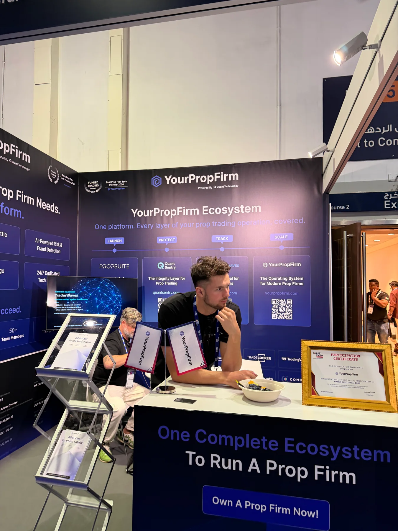 The YourPropFirm team at stand 317