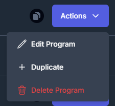 Program Duplication for Admins